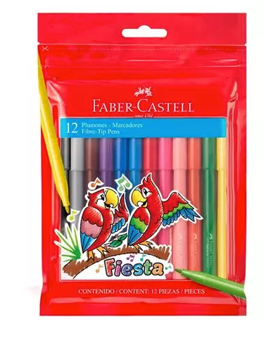 MARCADORES 12COL FABER CASTELL